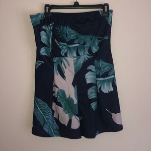 Tropical print sleeveless romper / play suit